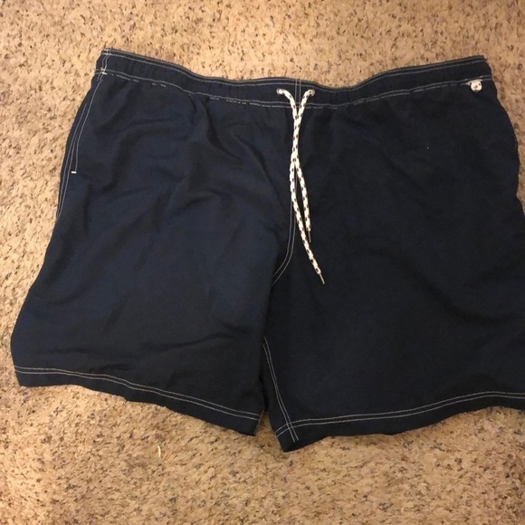 Men’s Lands’End size 3XL navy blue, sea string, pockets swim trunks Navy blue - Picture 1 of 10